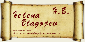 Helena Blagojev vizit kartica